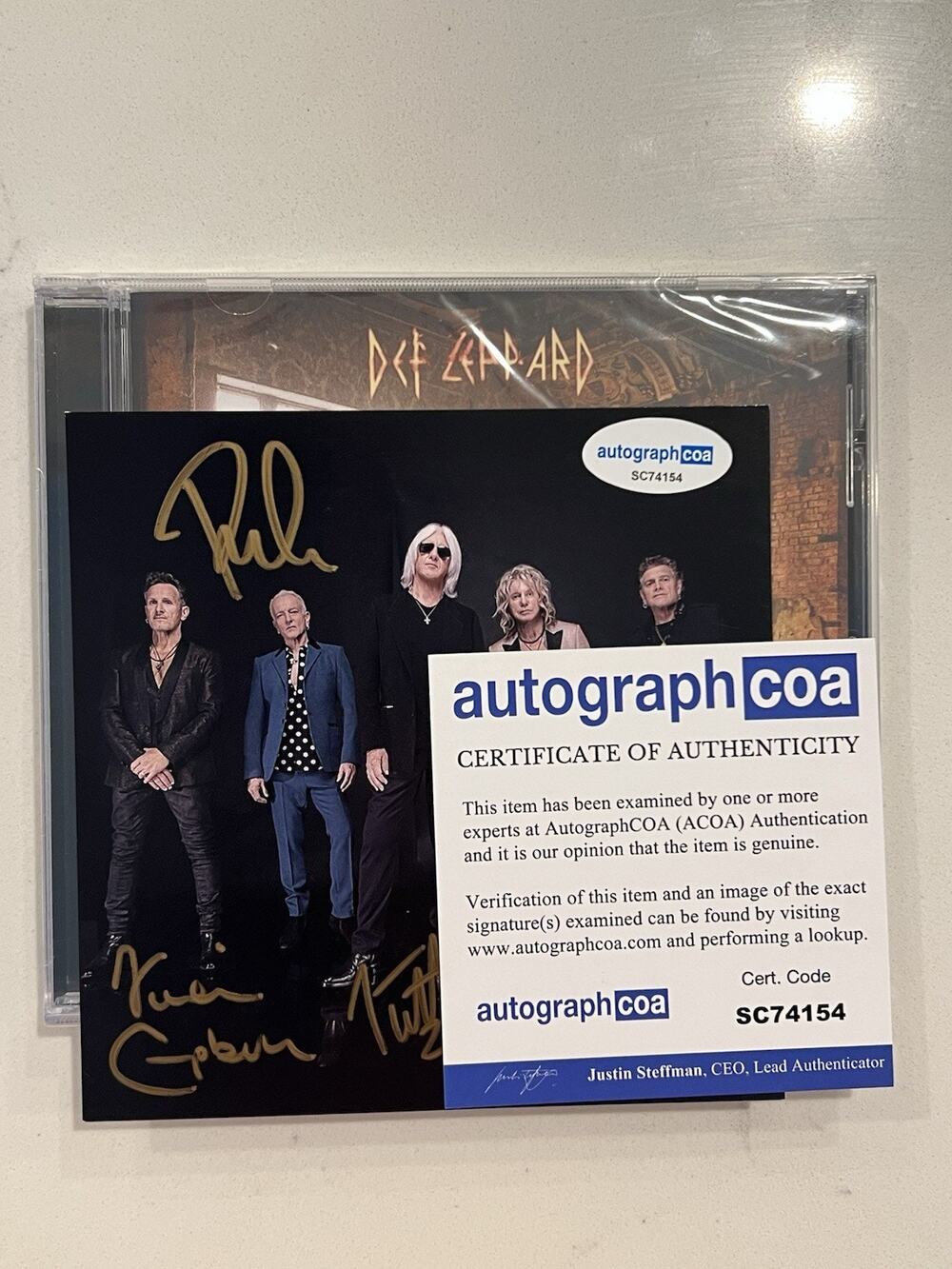 Def Leppard SIGNED Drastic Symphonies CD Autographed ACOA Authenticated #18